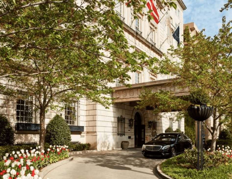 An elegant wedding reception at The Hay-Adams with panoramic views of Lafayette Square and classic DC luxury